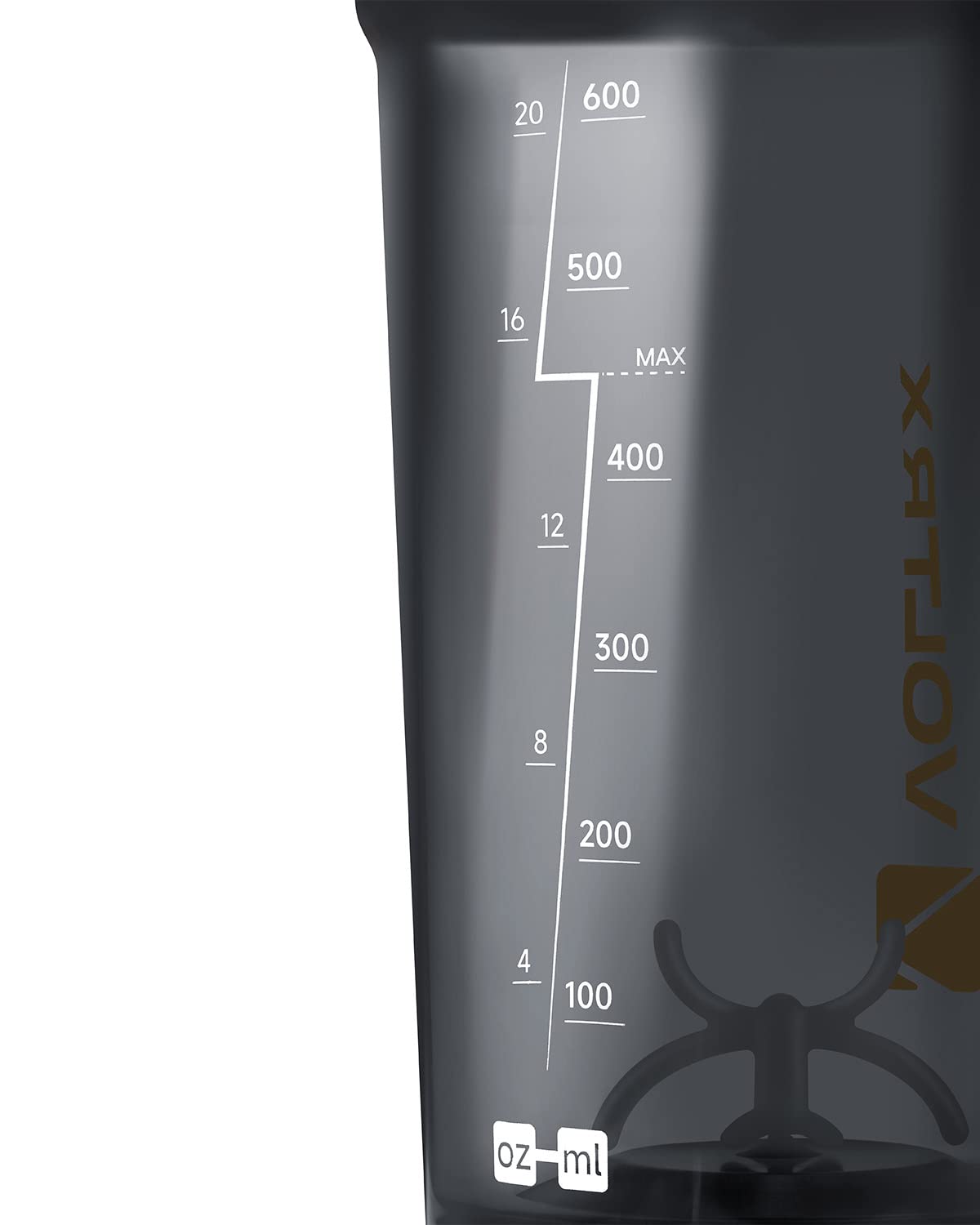 VOLTRX Shaker Bottle, Gallium USB C Rechargeable Electric Protein Shake Mixer, Shaker Cups for Protein Shakes and Meal Replacement Shakes, BPA Free, Made with Tritan, 24oz