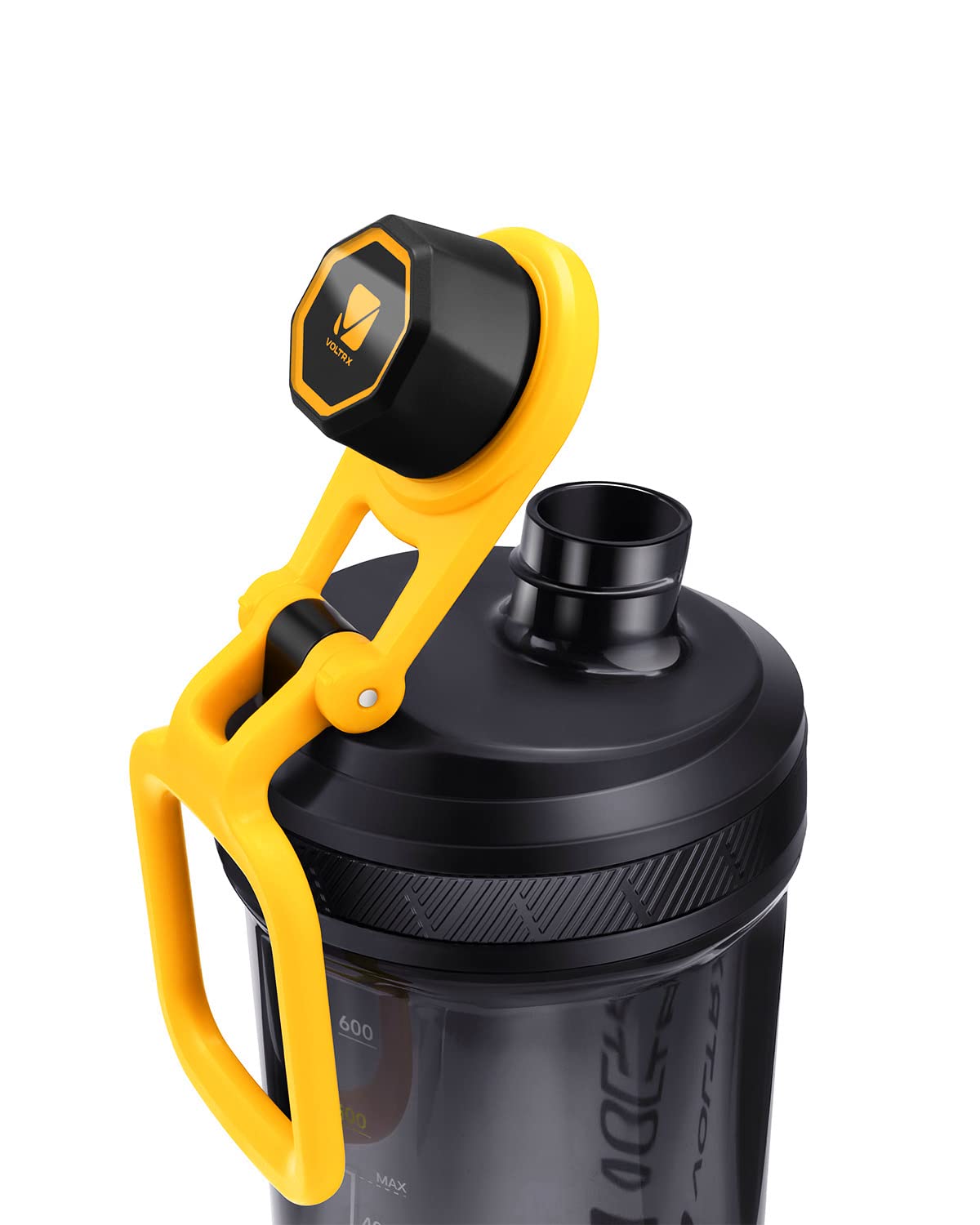 VOLTRX Shaker Bottle, Gallium USB C Rechargeable Electric Protein Shake Mixer, Shaker Cups for Protein Shakes and Meal Replacement Shakes, BPA Free, Made with Tritan, 24oz