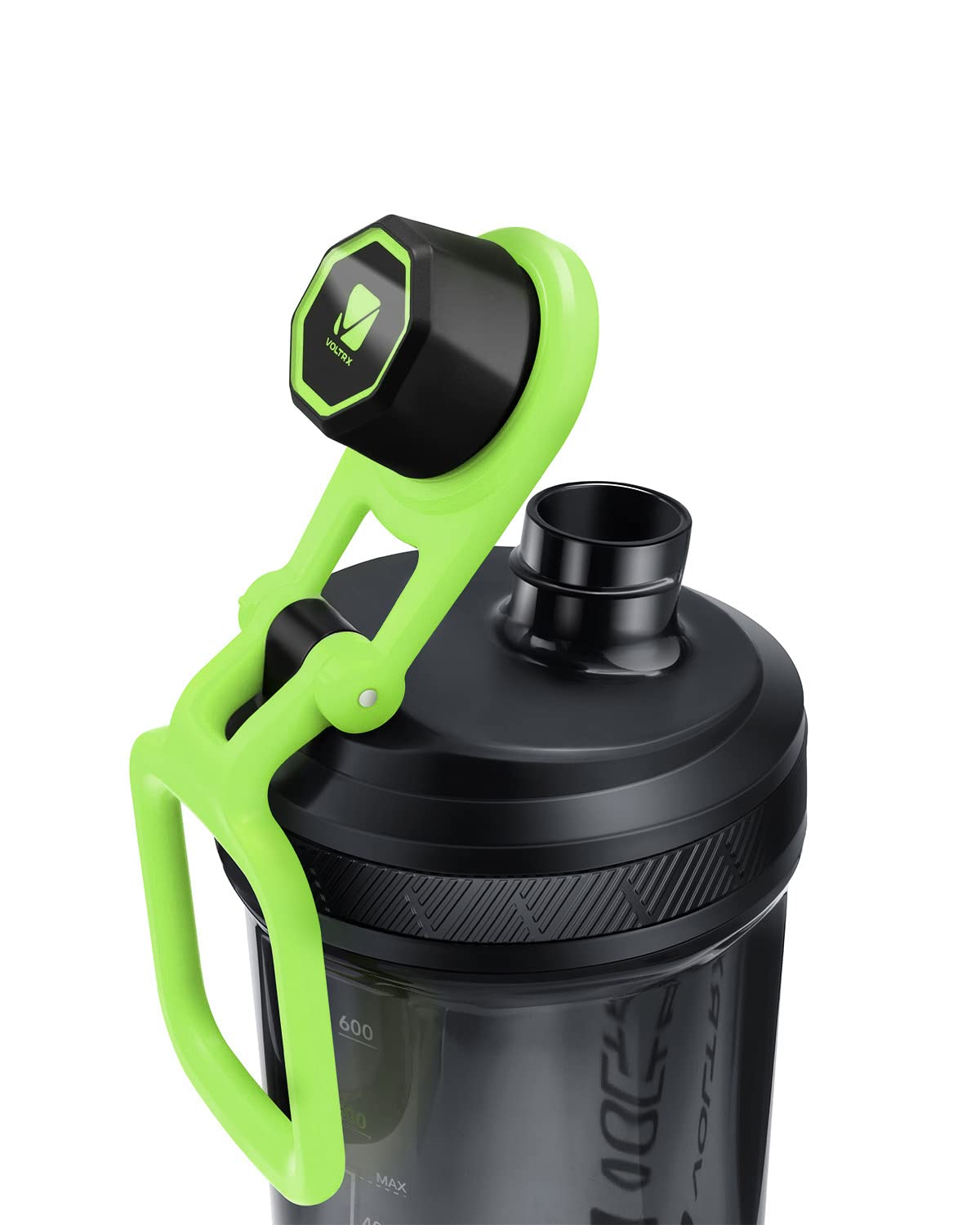 VOLTRX Shaker Bottle, Gallium USB C Rechargeable Electric Protein Mixer, Shaker Cups for Protein and Meal Replacement Shakes, BPA Free, Made with Tritan, 24oz