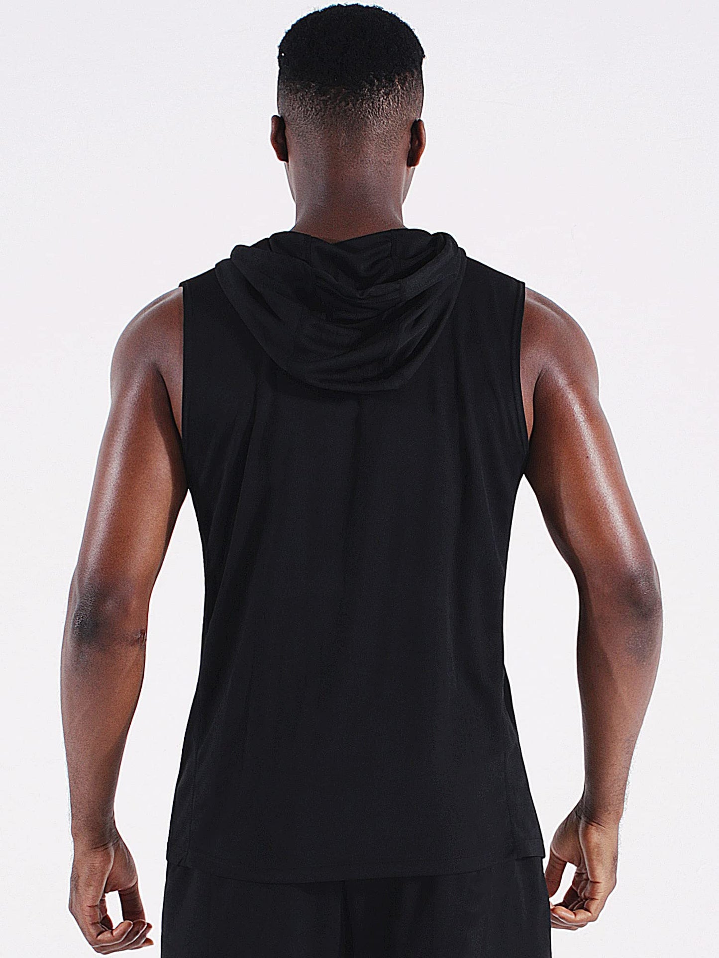 NELEUS Men's Workout Tank Tops Sleeveless Running Shirts with Hoodie,5098,3 Pack,Black/Black/Black,XL