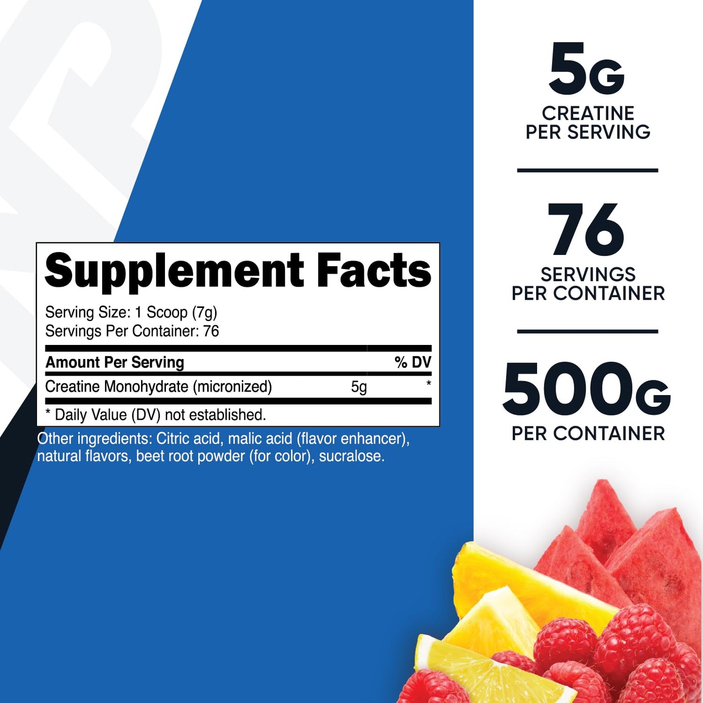 Nutricost Creatine Monohydrate Powder (Fruit Punch, 500 Gram)