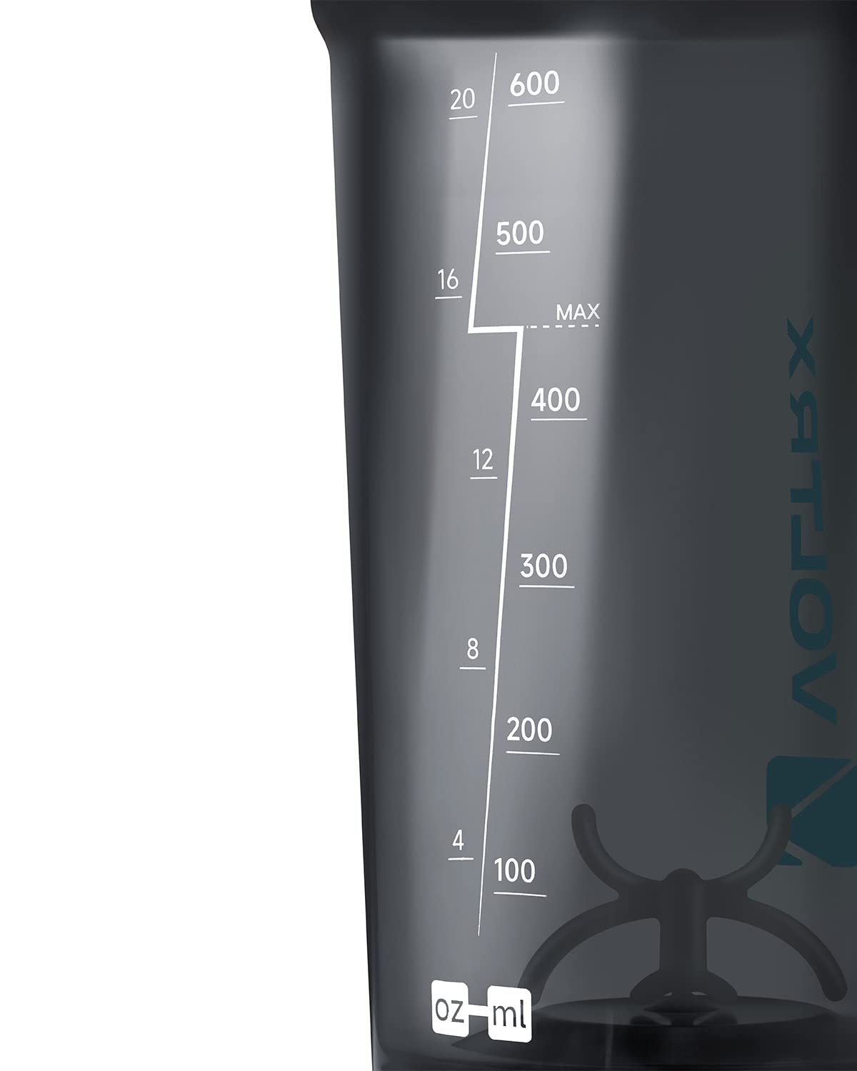 VOLTRX Shaker Bottle, Gallium USB C Rechargeable Electric Protein Shake Mixer, Shaker Cups for Protein Shakes and Meal Replacement Shakes, BPA Free, Made with Tritan, 24oz